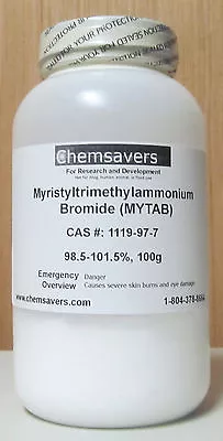 Myristyltrimethylammonium Bromide (MYTAB) 98.5-101.5% 100g • $43.95