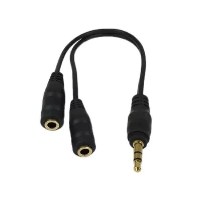 3.5mm Audio AUX Extension Splitter Cable Gold Headphone Cord M-F Male To Female • $9.95