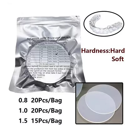 Dental Lab Round Splint Thermoforming Vacuum Forming Sheet Orthodontic Soft/Hard • $22.79