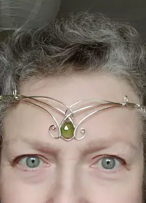 Elven Celtic Tiara Circlet Crystal Medieval Crown Renaissance Wedding Headpiece • £25