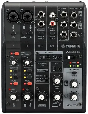 Yamaha AG06MK2 Black Live Streaming Console • £282