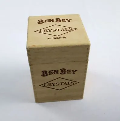 Ben Bey Crystals Vintage Wood Cigar Box 25 Cigar Holder Empty Box  • $6.50