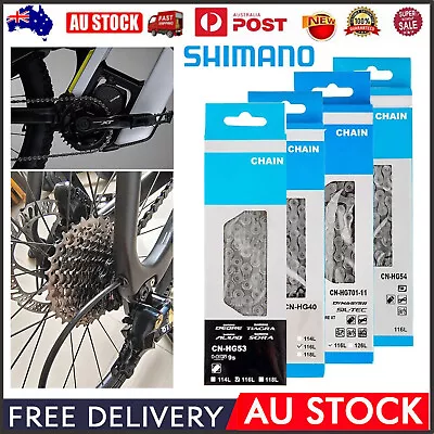 FOR Shimano 6/7/8/9/10/11 Speed Chain HG54/95/701 Deore MTB Road Bike 116 Link • $16.96