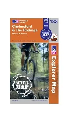 Chelmsford & The Rodings OS Explorer Map Active 183 • £8.16