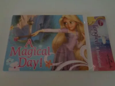 Disney Tangled Rapunzel 1 Pack 8 Party Invitations & Envelopes New Made In Usa • £9.63