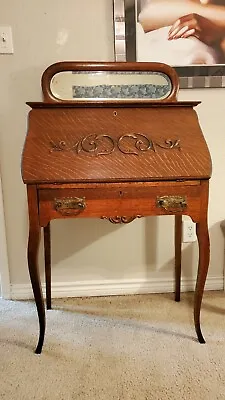 Antique Larkin Co Lady Wahsington Boudoir Drop Front Desk NO. 75 With Key • $900