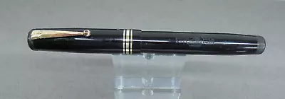 Vintage SWAN LEVERLESS  Fountain Pen  14ct Gold Eternal No.6 Nib  - Black • £95