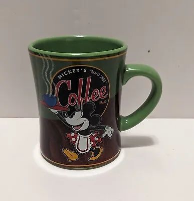 Mickey's Really Swell Coffee Disney Parks Mug Cup Minnie Mouse Green Theme Parks • $13.99