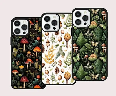 Mushroom Print Nature Pattern Phone Case Cover For IPhone Samsung Huawei Pixel • £7.99