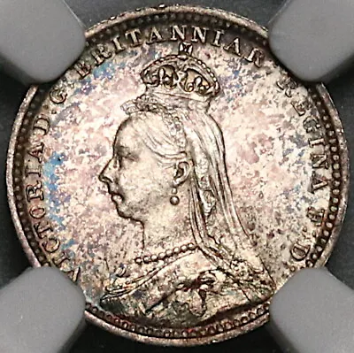 1889 MS 66 Victoria Maundy 2 Pence Great Britain Silver Coin (22080802C) • $239