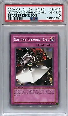 $209.67 • Buy 2009 Yu-Gi-Oh! YuGiOh 1st Edition #EN033 Gottom's Emergency Call PSA 10 POP 1