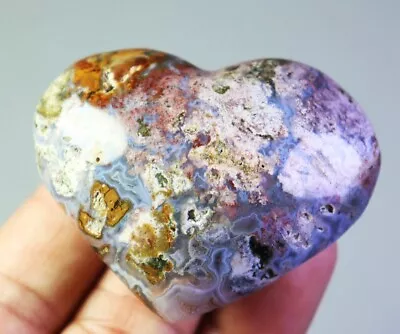 Amazing ! Natural Ocean Jasper Crystal Agate Geode Heart Jasper Reiki Stone • $3.25