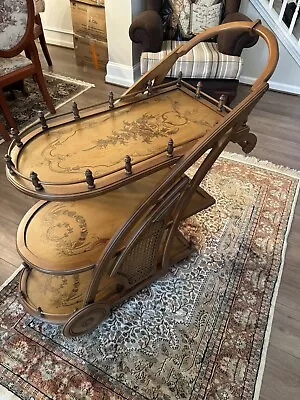 Vintage 4 Wheels Trolley Bar Cart • $350