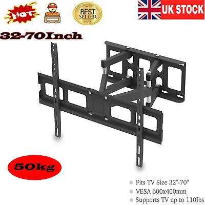 TV Wall Bracket Mount For 32 37 40 42 46 48 50 52 55 65 70 Inch LED LCD TV UK • £26.88