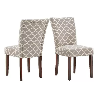 INSPIRE Q Espresso Wood Parsons Dining Chairs (Set Of 2) In Moroccan Pattern • $189.96