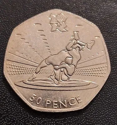 50p London 2012 Olympics Wrestling 50p. Rare Low Mintage • £11.99