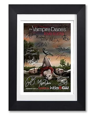 Vampire Diaries Cast Signed Poster Show Series Season Print Photo Autograph Gift • £7.99