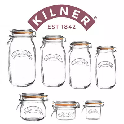 Kilner Clip Top Round Preserving Jars For Airtight Food Storage Pickles & Jam • £8.99