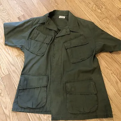 Vintage Military Shirt Size Small Short ￼ OD Green Special Forces 8405-935-4704 • $72