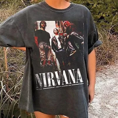 Retro Nirvanas Vintage Unisex Shirt Vintage Band Tee In Utero Nirvana Tour 90s • $32.20