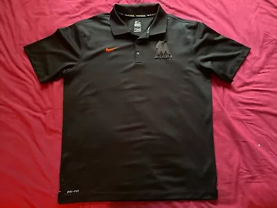 Nike Miami Marlins Polo Shirt Mens Size Large Black Short Sleeve Golf Dri-Fit • $22.49