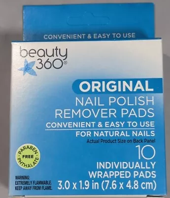 Beauty 360 Original Nail Polish Remover Pads - 10 Indv. Wrapped Pads • $7.99