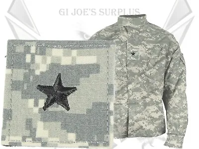Military Army ACU Uniform 1-Star BGEN General VELCRO® Brand Hook Cmpat Rank 4D4 • $15.99