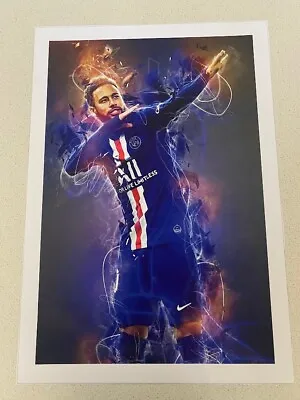 NEYMAR JR-PARIS SAINT GERMAIN-40CM(W)x60CM(L) CANVAS PRINT POSTER-(ROLLED) • $29.95