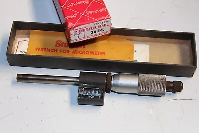 Starrett 363rl 0 - 1  Plain Micrometer Head ( 0.5  Dia. ) As-is Parts/repair Usa • $9.95