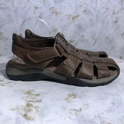 Earth Spirit Gelron Mens Sz 12 Shoes Brown Gray Slides Comfort Fisherman Sandals • $18.70