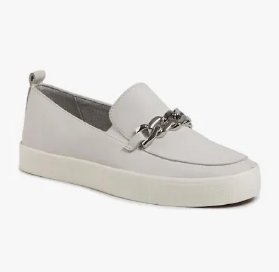 Caprice Slip On Shoes With Chain 9-24200 24 White Leather UK 6 G BNIB RRP £65 • £35