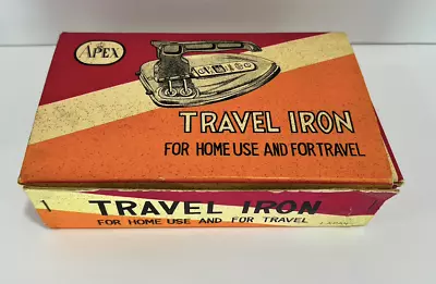 Vintage Apex Travel Iron No. 9163 With Folding Handle & Power Cord (TESTED) • $19.99