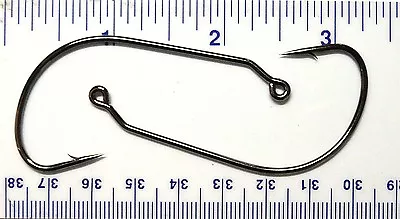 100 Mustad 91768 Black Nickel 28 Degree Wide Gap Jig Fish Fishing Hooks Size 6/0 • $23.99