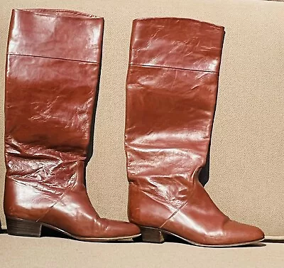 VINTAGE Saks Fifth Avenue Boots 6.5 Knee Hi • $50