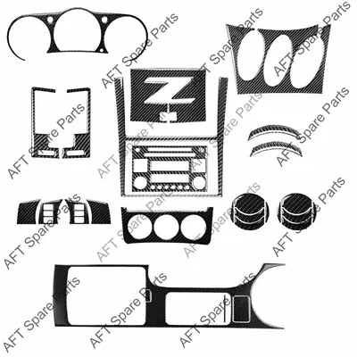 28PCS Fit For Nissan 350Z 03-09 Carbon Fiber Interior Full Set Decor Frame Cover • $225.61