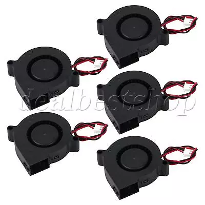 $12.20 • Buy 5x Radial Turbo Cooling Blower Fan For 3D Printer 5015 24 Volt 52x15mm