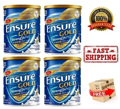 Abbott EnsureGold Complete Nutrition Milk Powder Vanilla 800g New Look - 4 Cans • $196