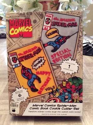 Williams Sonoma Marvel Spider-Man Comic Book Cookie Cutter Set Brand New In Box • $6.99