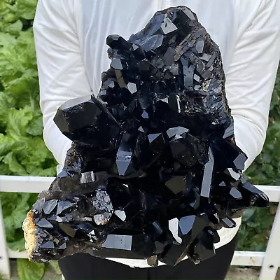 17.2LB Natural Beautiful Black Quartz Crystal Cluster Mineral Specimen Rare • $64.98