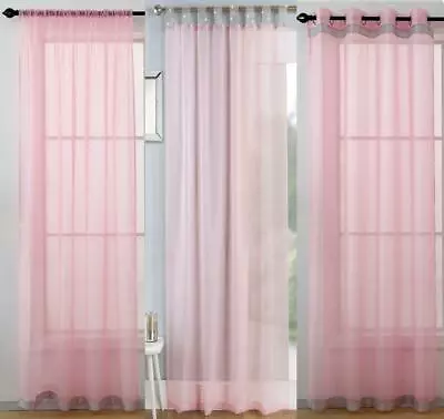 £4.46 • Buy VEGAS Sparkle Diamante Glitz Voile Curtain Tab Top Glitter Panel 3 Designs PINK