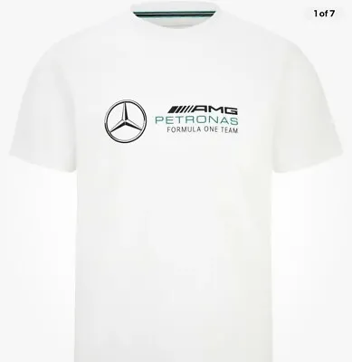 New W/tags! Mercedes AMG Petronas F1 Logo Men's T-Shirt Medium White • $30