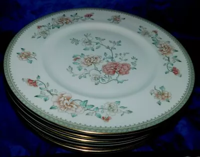 Minton-Royal Doulton-Jasmine-Fine Bone China -10 1/2” Dinner Plates Set Of 4 • $58.99