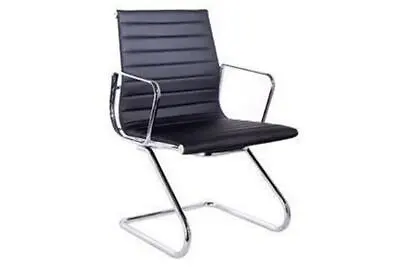 $301 • Buy Eames Reproduction - Visitor PU Office Chair Cantilever Base Black