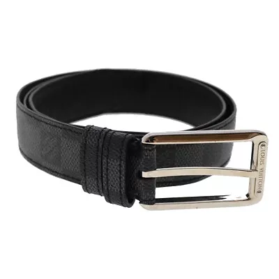 LOUIS VUITTON Damier Graphite Ceinture Force Belt 37.4   M9636 LV Auth Tb818 • £168.87