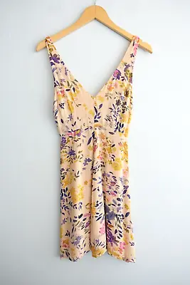 $20 • Buy Tigerlily Womens Dress Sz 6 Multicoloured Floral Sleeveless V Neck Lace Zip Boho
