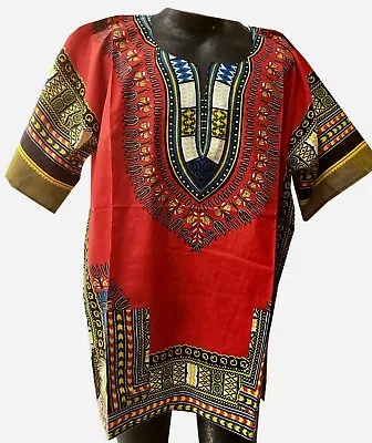 African Men Women Dashiki Shirt Top Vintage Design Blouse Hippie Tribal Caftan  • $12.99