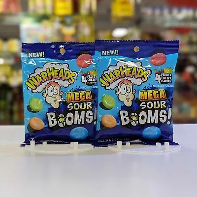 Warheads Mega Sour Booms Peg Bag 71g X 2 Bags USA Import • £10.49