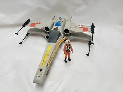 Vintage Star Wars Complete XWING FIGHTER Battle Damaged Gray 1978 Kenner X-wing • $65.59