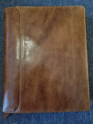 Filofax Lockwood A5 Zip Cognac Brown Deluxe Leather Personal Organiser 2024 • £38.50