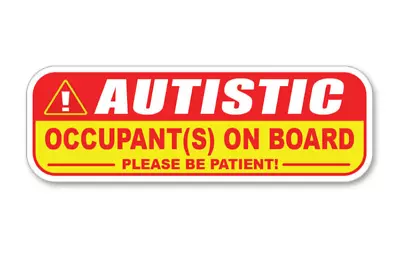 Autistic Sticker Occupants On Board Decal Autism Awareness Car Truck Window Suv • $2.99
